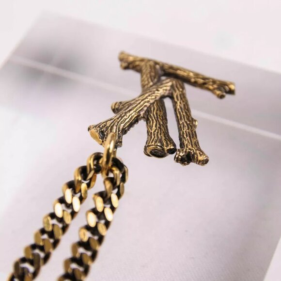 Authentic LOUIS VUITTON LV Wood Initial Gold MP2780 Necklace - Picture 7 of 12